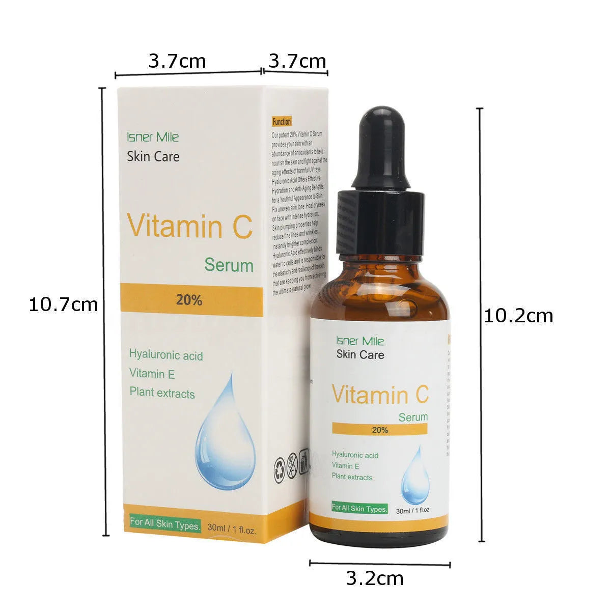 30ml bottle of Vitamin C undiluted skincare essence for brightening uneven skin tone
