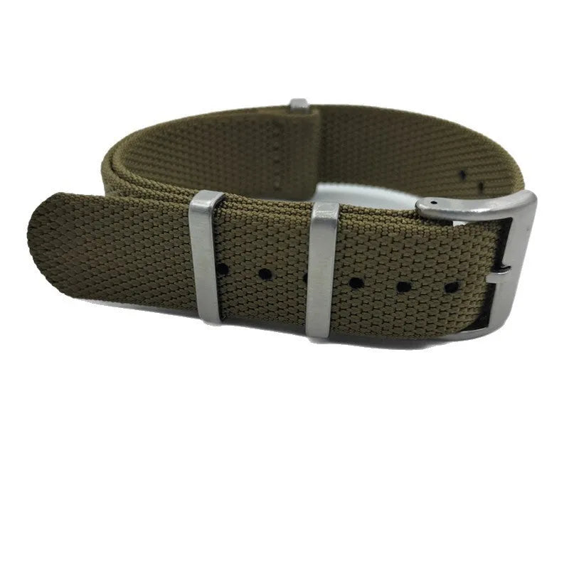 Nylon watch strap in five colours with integrated strap design for 20mm and 22mm watches