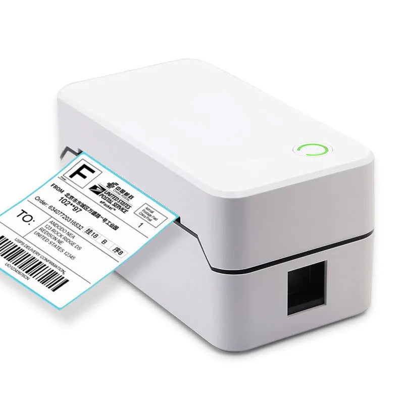 Thermal Express TDL401H compact Bluetooth and USB thermal printer on a desk