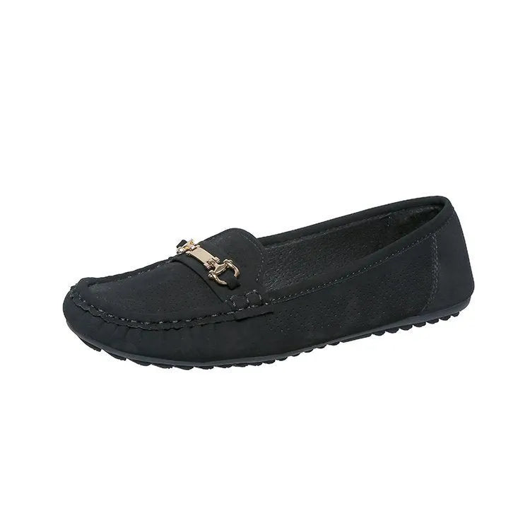 Women's plus size flat casual shoes in white, black or khaki with PU upper and flat heel