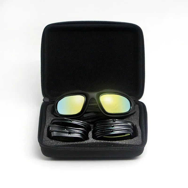 Tactical polarized sports sunglasses with PC lenses and full rim frame for outdoor cycling