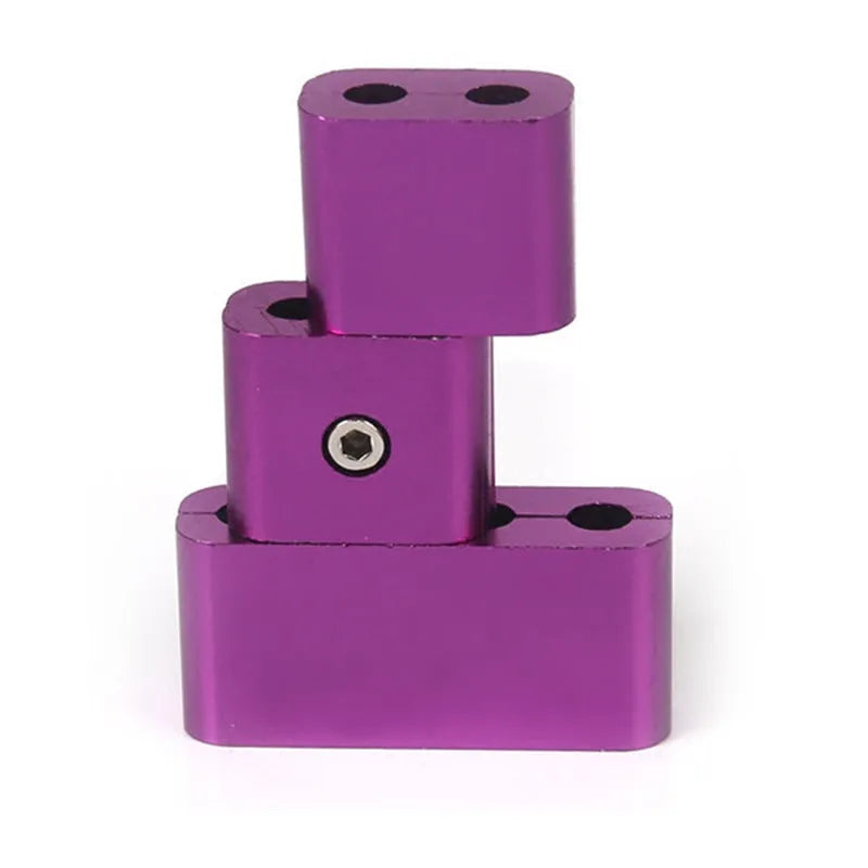 Three-piece metal car modification fastening clamp in multiple colour options