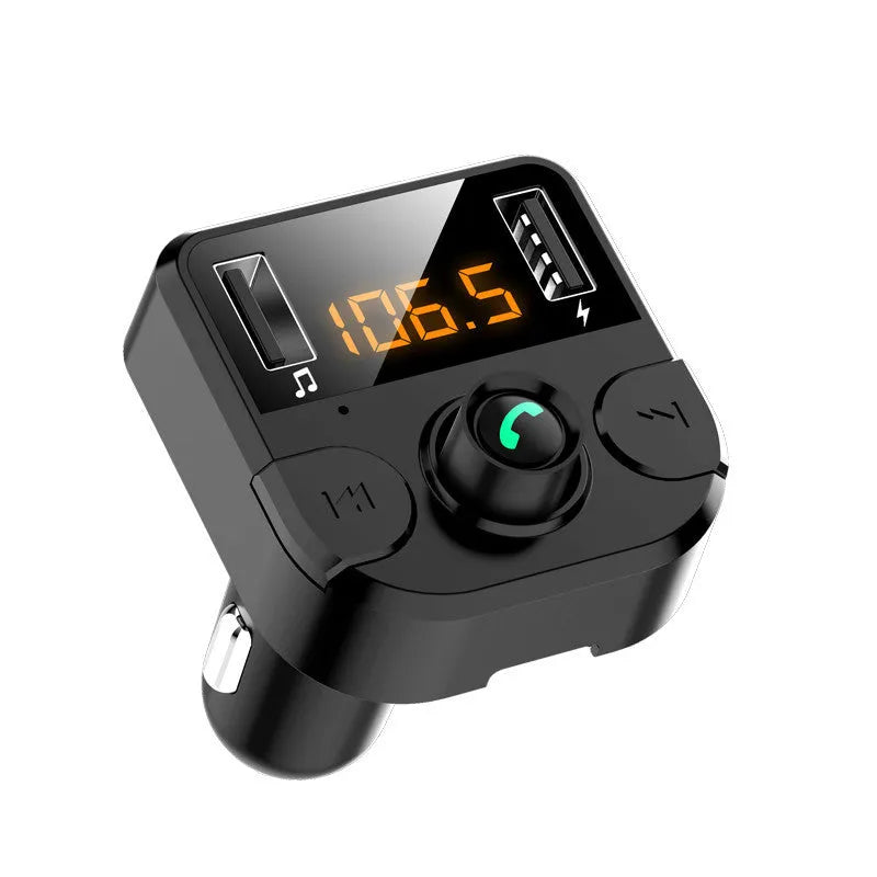 BT36B black car MP3 Bluetooth player with 1.1-inch display and cigarette lighter plug
