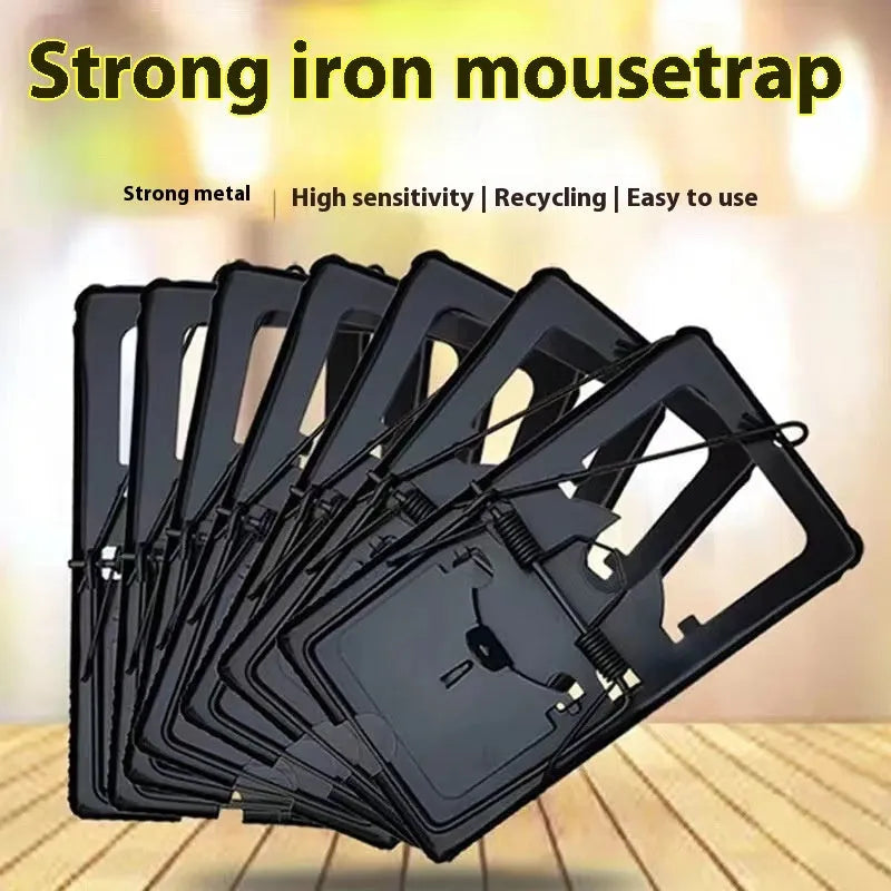 Automatic mouse cage trap with metal construction and plastic components in small, medium and large sizes