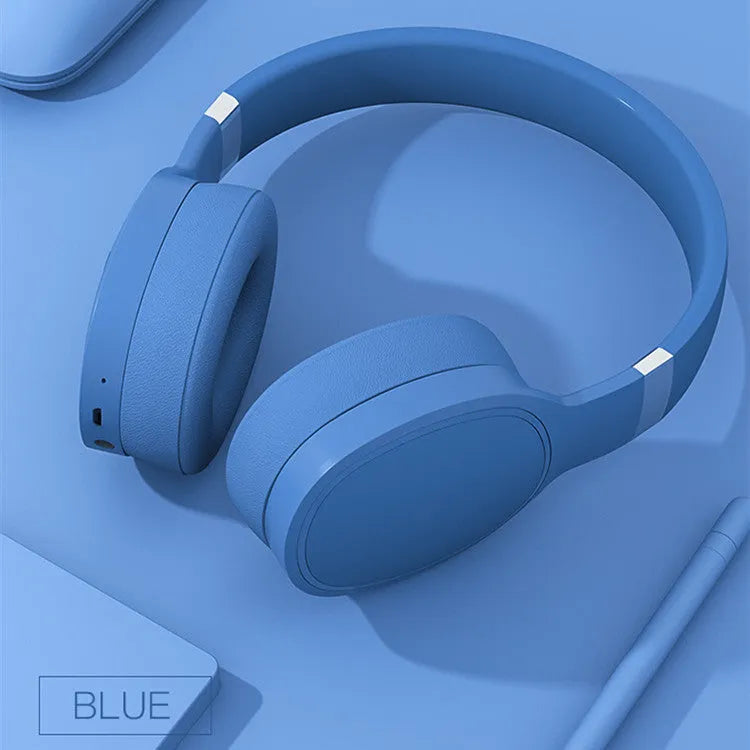 Wireless Bluetooth headset in black, blue, grey, or white colours with 40mm speakers