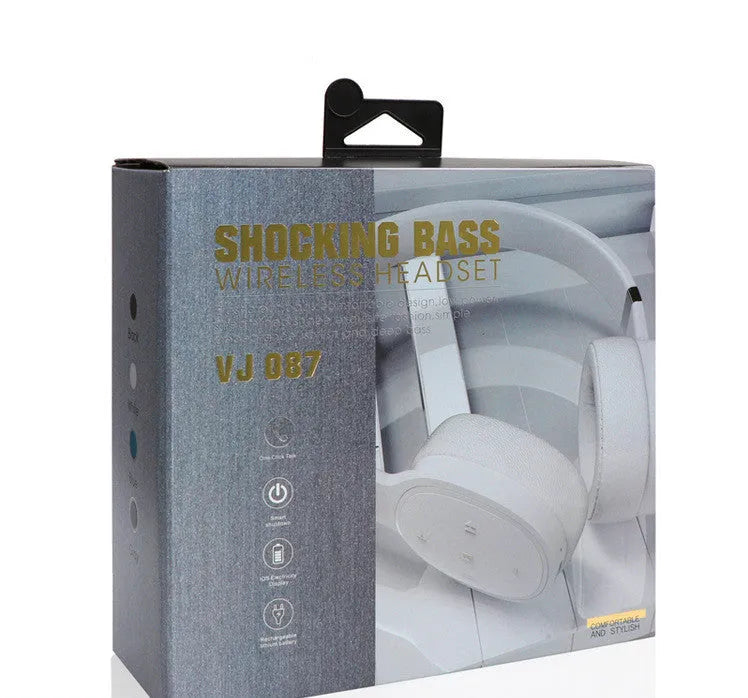 Wireless Bluetooth headset in black, blue, grey, or white colours with 40mm speakers