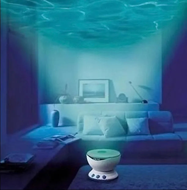 Blue LED ocean lamp projection unit for wall and ceiling installation