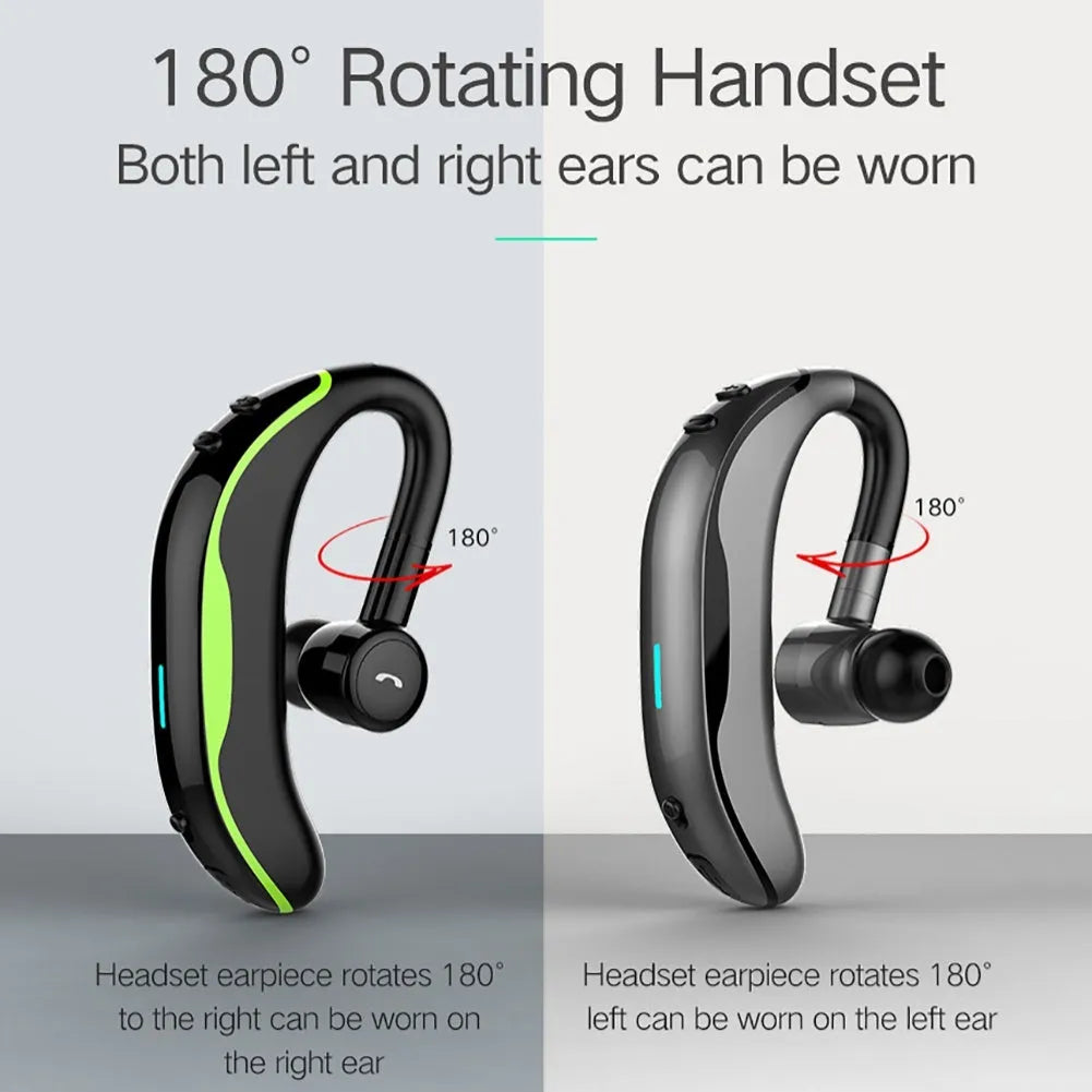 Wireless Bluetooth waterproof headphones in grey, green, and red colours for sports and active use