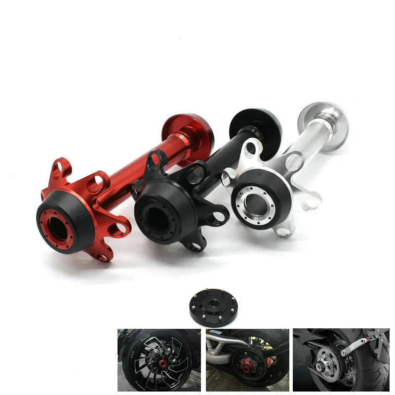 Rizoma rear wheel anti-fall ball for Ducati Diavel 1200 in black red silver