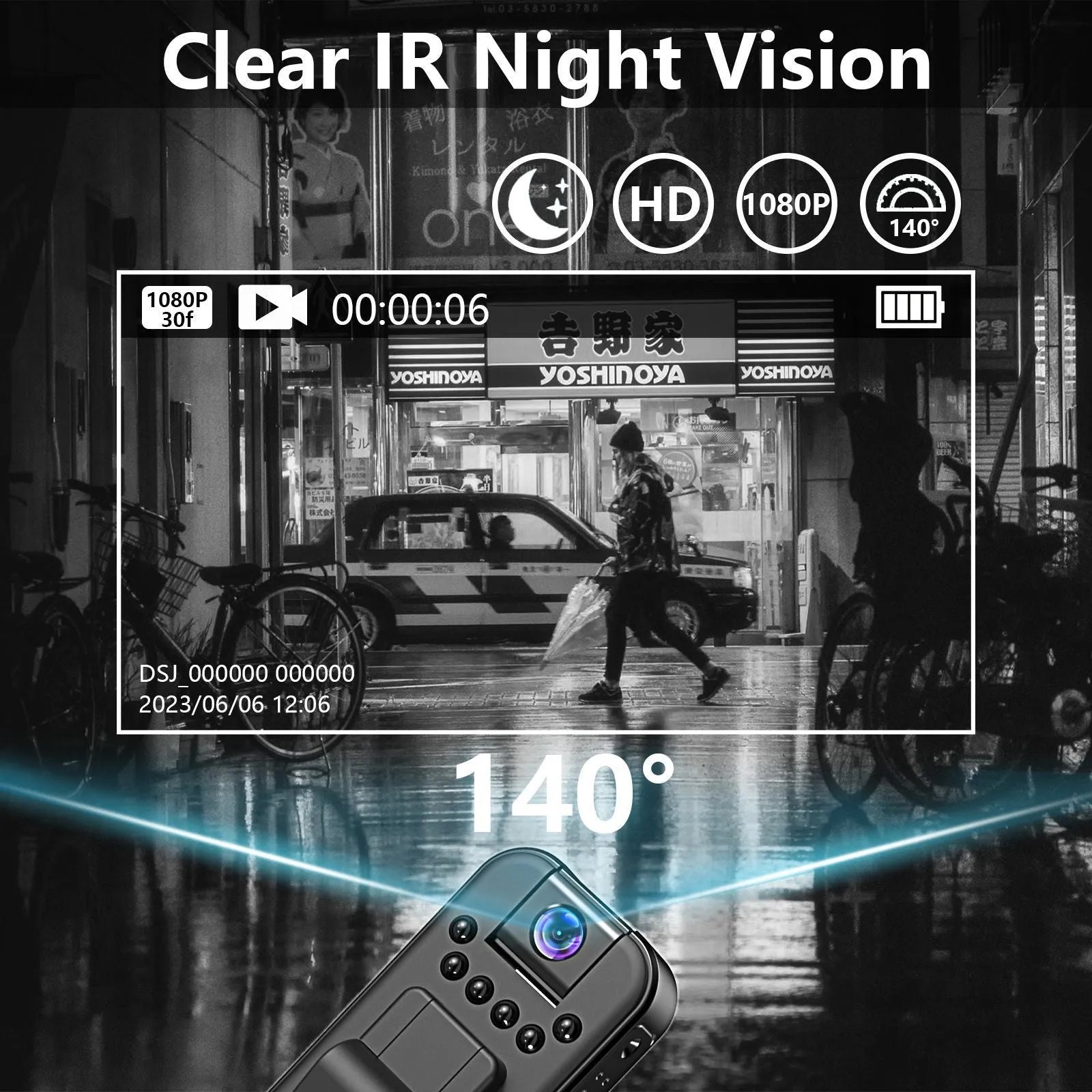 L7 HD night vision infrared conference video recorder outdoor security camera with WiFi