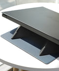Non-slip portable cooling bracket for notebook, ergonomic stand with anti-slip fibre texture, blue colour