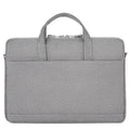 Horizontal square Oxford cloth laptop liner bag with zipper closure and soft handle in black