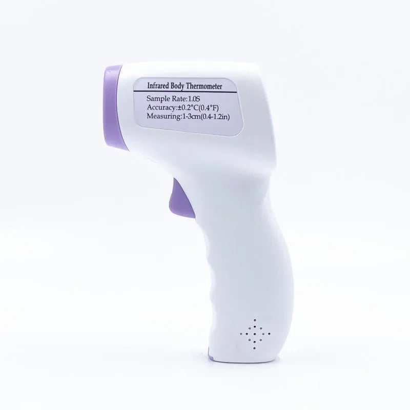 White digital thermometer with non-contact temperature measurement capability for general use