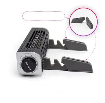 Black USB laptop cooling pad with dual fans, showing dimensions of 294mm length by 65mm height.