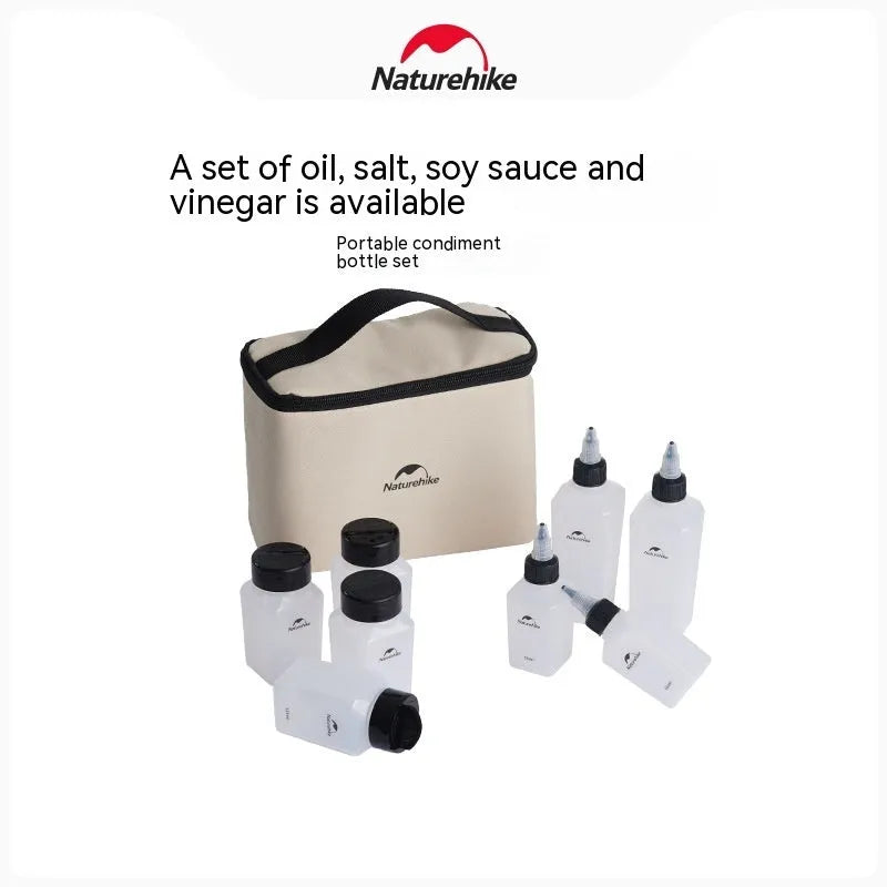 Naturehike six-piece portable seasoning bottle set in modern simplicity style