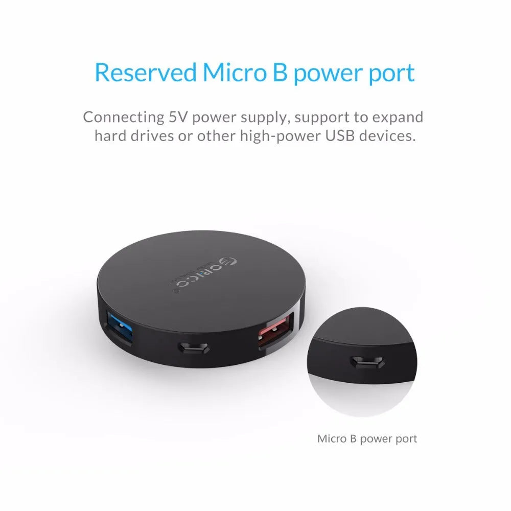 ORICO HA4U-U3 USB 3.0 four port hub with detachable cable