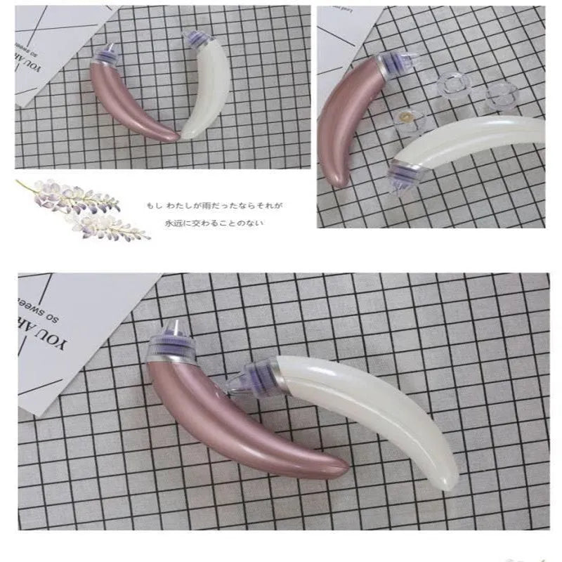 JY-666 electric blackhead suction instrument in rose gold and white colours for facial pore cleansing