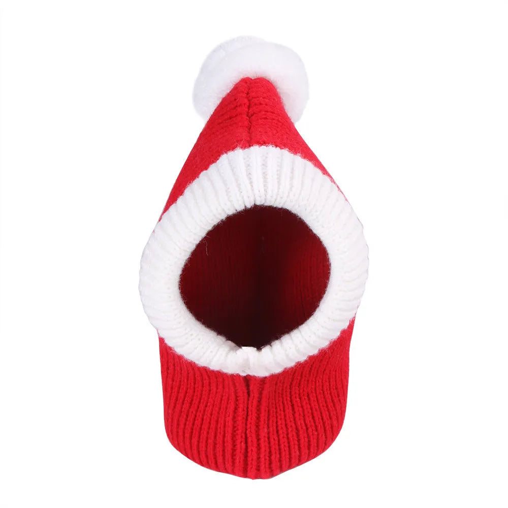 Red wool tie-dye dog Halloween Christmas headgear in S M L sizes