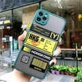 Boarding pass silicone phone case with skin feel finish in army green on iPhone 11 Pro Max