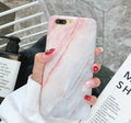 White marble silicone back cover for iPhone 7 Plus with cutouts for camera and charging port