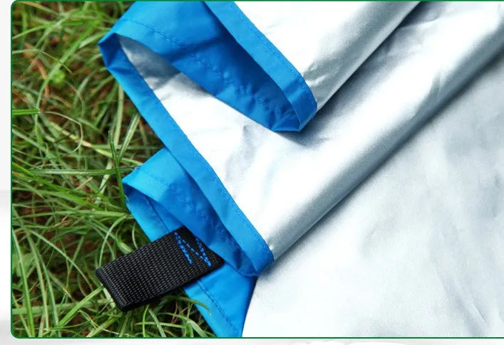Outdoor awning sun shelter 300x300cm waterproof oxford fabric camping canopy in army green with wind ropes