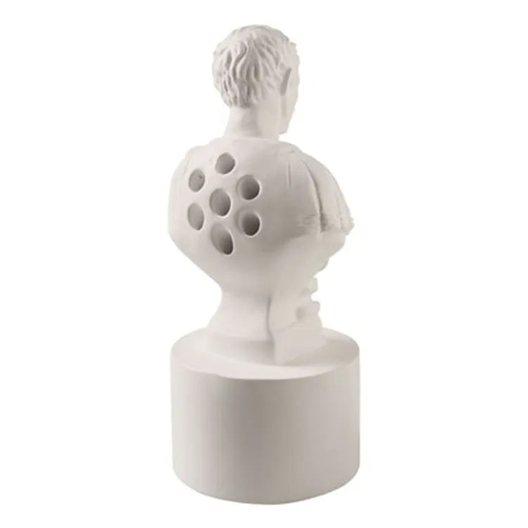 White synthetic resin character pen holder with American creative design for desk organisation