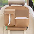 Multifunctional car storage bag in leather with hanging design in Classic Black colour