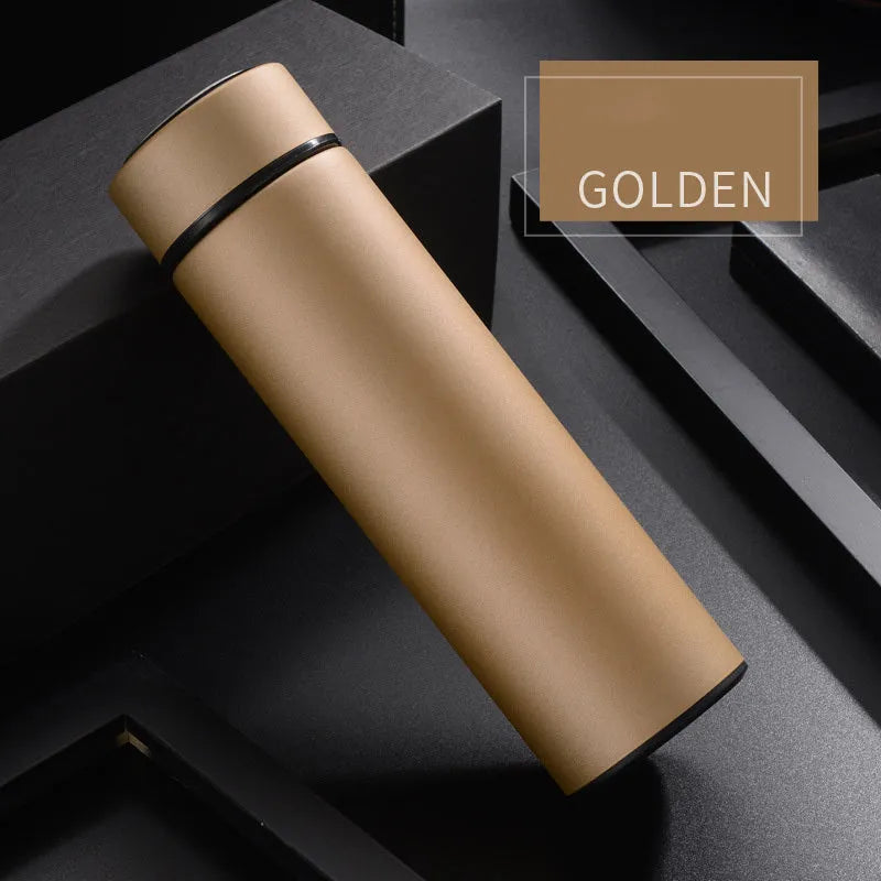 450ml stainless steel water bottle with double-wall vacuum insulation and copper coating