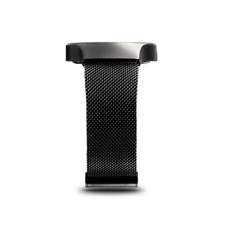 Unisex casual watch with stainless steel mesh band, 40mm case, aurora borealis dial, and anti-glare mineral glass