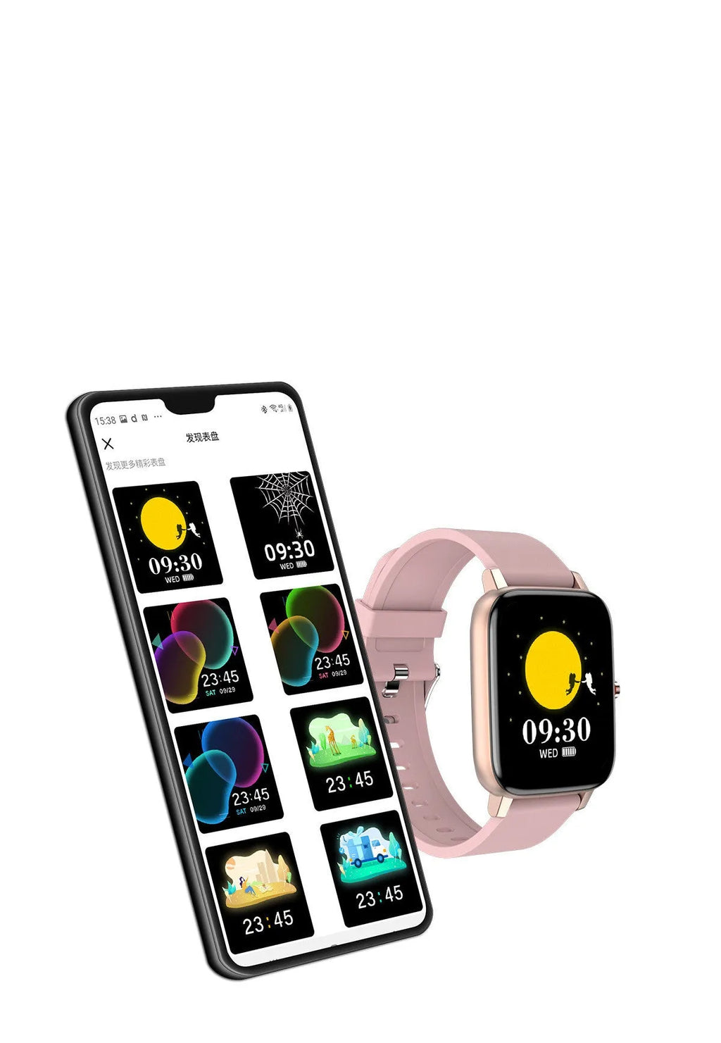 H80 fashion sports smart watch with ECG and blood oxygen monitoring on a silicone strap