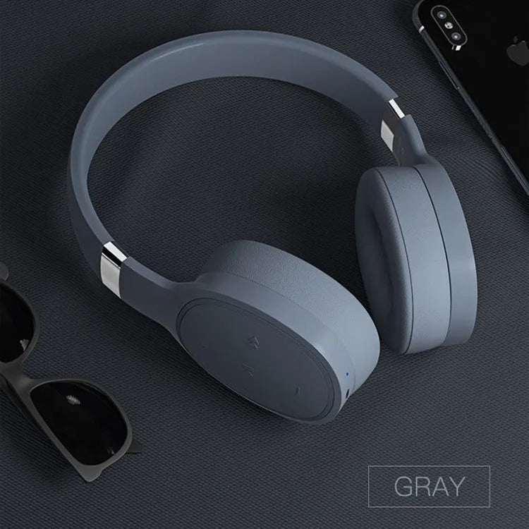 Wireless Bluetooth headset in black, blue, grey, or white colours with 40mm speakers