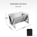 Large stainless steel folding barbecue oven with grill rack and storage bag for outdoor cooking