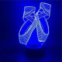 3D acrylic ballet dancer night light with colourful LED illumination and remote control