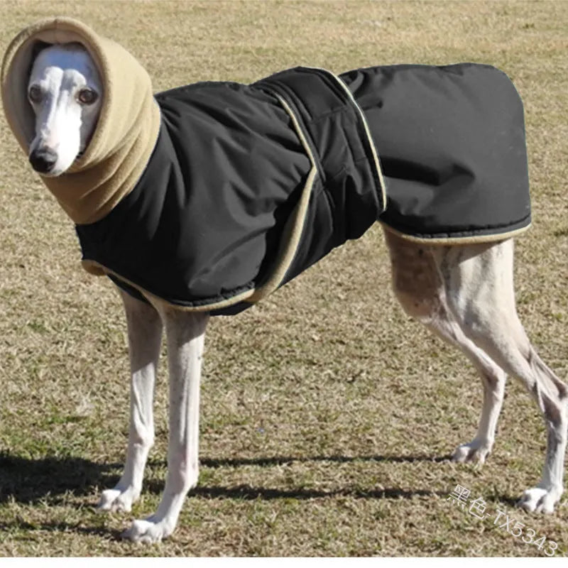 Pet Magic Stick warm cotton waterproof coat for dogs, autumn winter, red colour, soft fleece lining