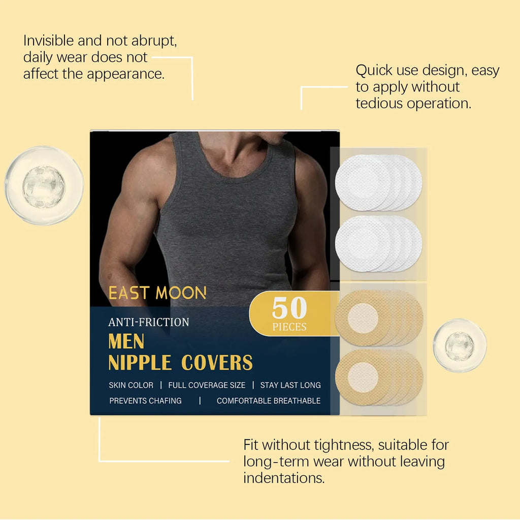 Men's sports anti friction chest patch pack of 50 pieces for running chafing protection
