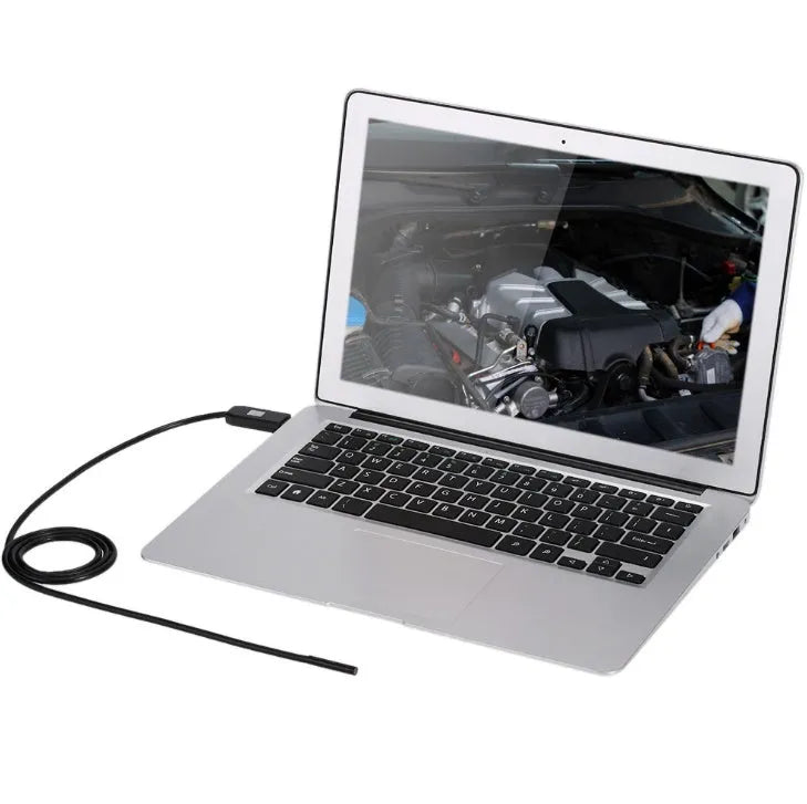 OWSOO USB endoscope camera with flexible cable, hook, and magnet for phone inspections