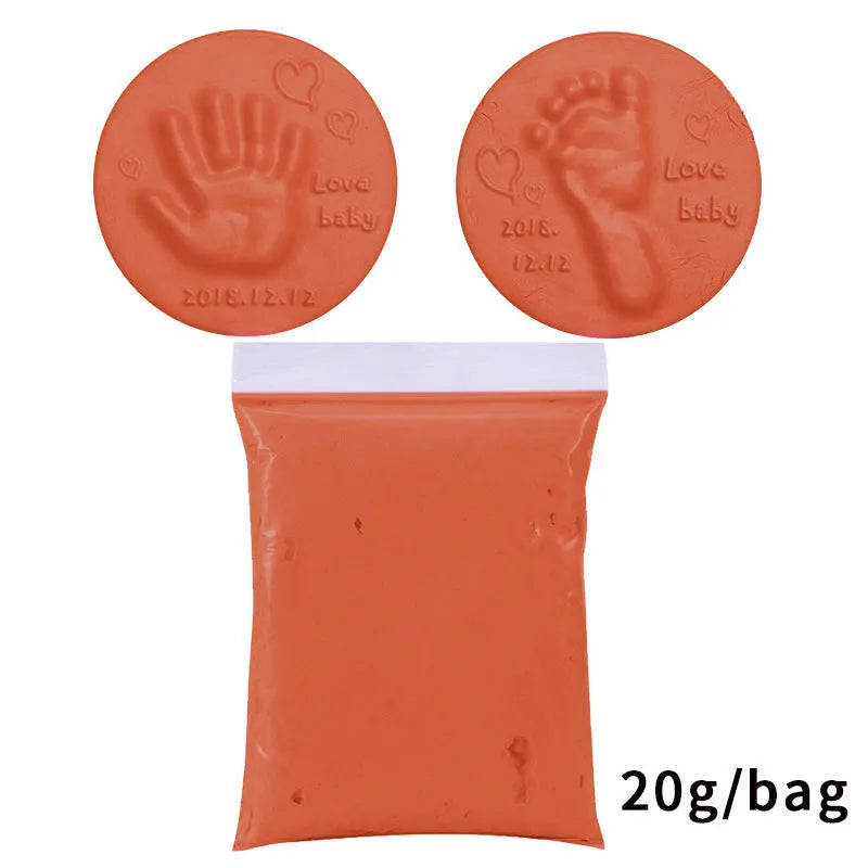 Soft non-toxic clay paste for baby handprint or footprint in 10 colours