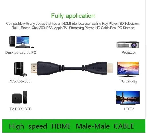 Gold-plated HDMI cable with multiple length options for HDTV and gaming console connections