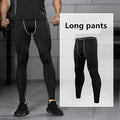 Black fitness tights long sleeve top and long pants set for gym training, available in sizes L to 4XL