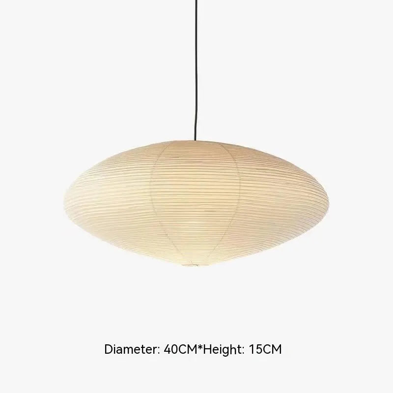 Ji Ji Feng Xuan paper pendant lamp with flat 40cm diameter in modern simplicity style