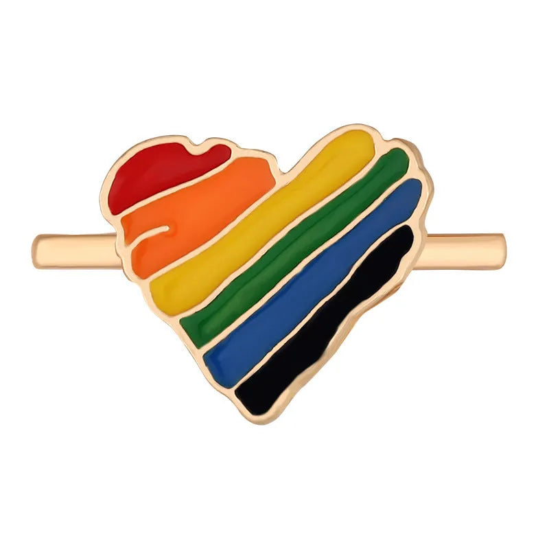 Cartoon rainbow love metal wall clock band for Apple Watch in simple style, colour BK446