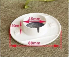 Plastic air-conditioning hole cover in white for sealing wall ports, size options for 37-165mm diameters