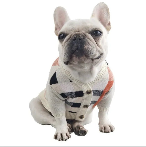 Velvet pet sweater for small and medium dogs in sizes S M L as shown colour