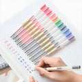 Muji 12-piece gel pen set with 0.5mm fine nibs in packaging