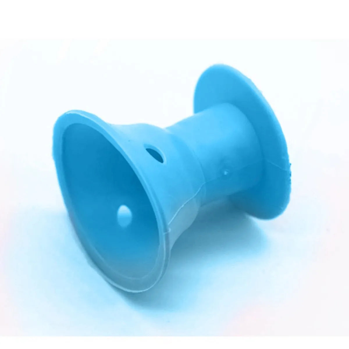 Set of ten soft silicone hair rollers in pink, blue, purple, and black, large 5cm and small 3.9cm diameter
