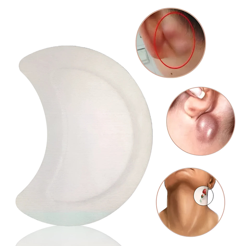 Lymphatic health stickers neck drainage patches in white colour pack of 10 for overnight detox and immunity