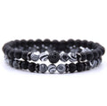 Micro-inlaid zircon 6mm natural stone beaded bracelet with elastic line, 19cm length, 24g weight