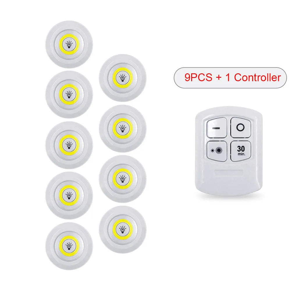Dimmable LED light box set with remote control, three night lights, 5W cold warm white