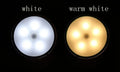 Human body induction night light with 360-degree rotating LED head, motion sensor, USB rechargeable, white colour