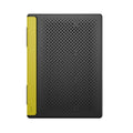 Dongdong portable alloy notebook stand in black on a desk under a laptop